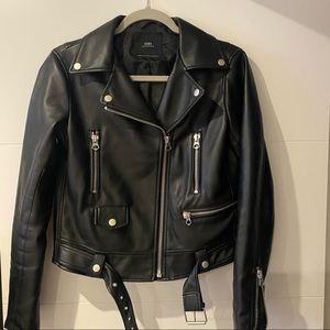 Zara leather jacket, vegan
